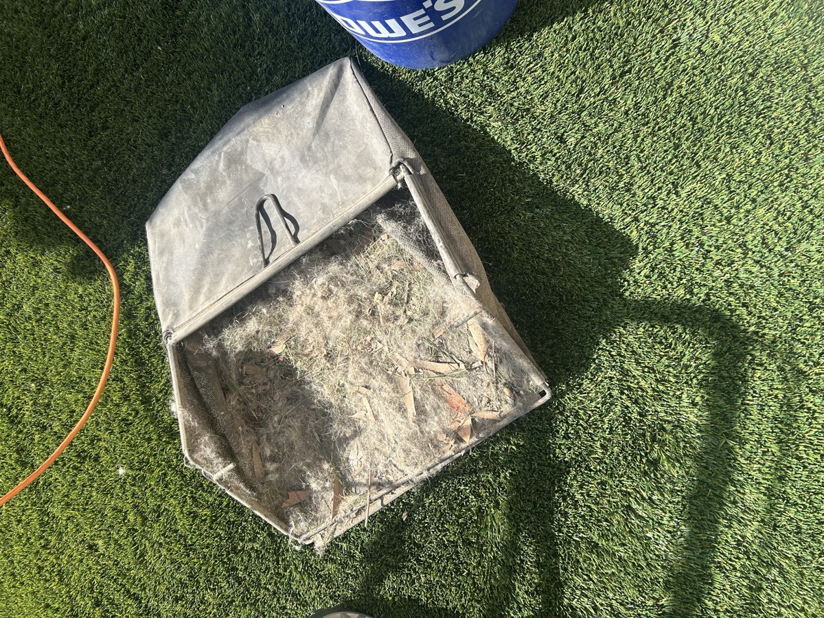 Before and after professional turf cleaning showing restored artificial grass appearance in a San Diego HOA community